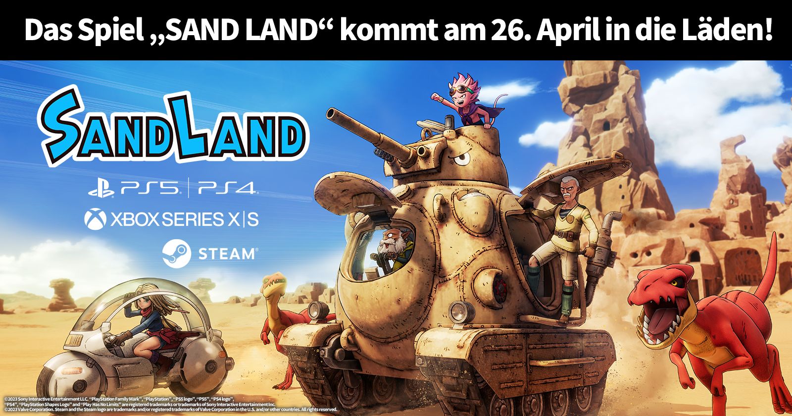 Endlich erscheint das SAND LAND Spiel am Freitag, den 26. April!