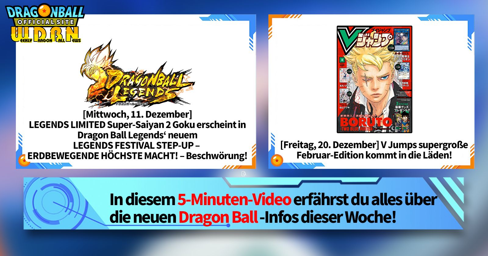 [16. Dezember] Weekly Dragon Ball News !