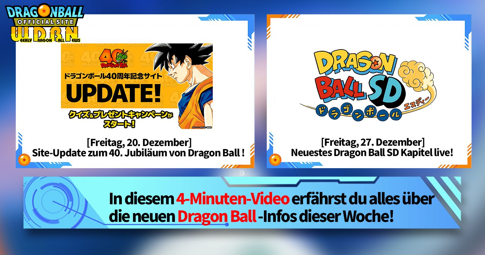 [23. Dezember] Weekly Dragon Ball News !