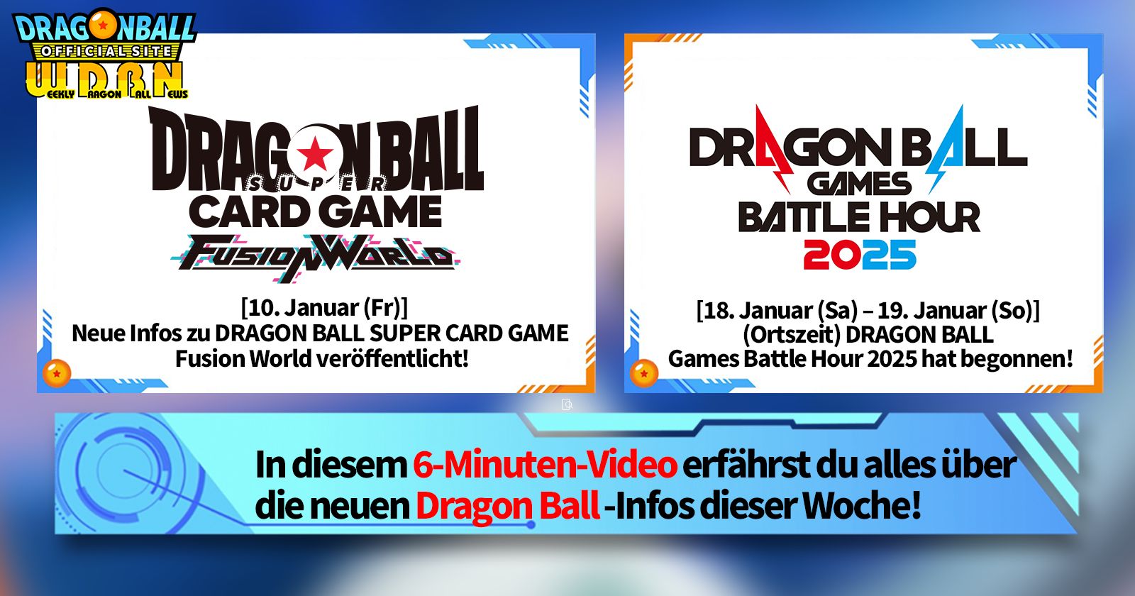 [13. Januar] Weekly Dragon Ball News !