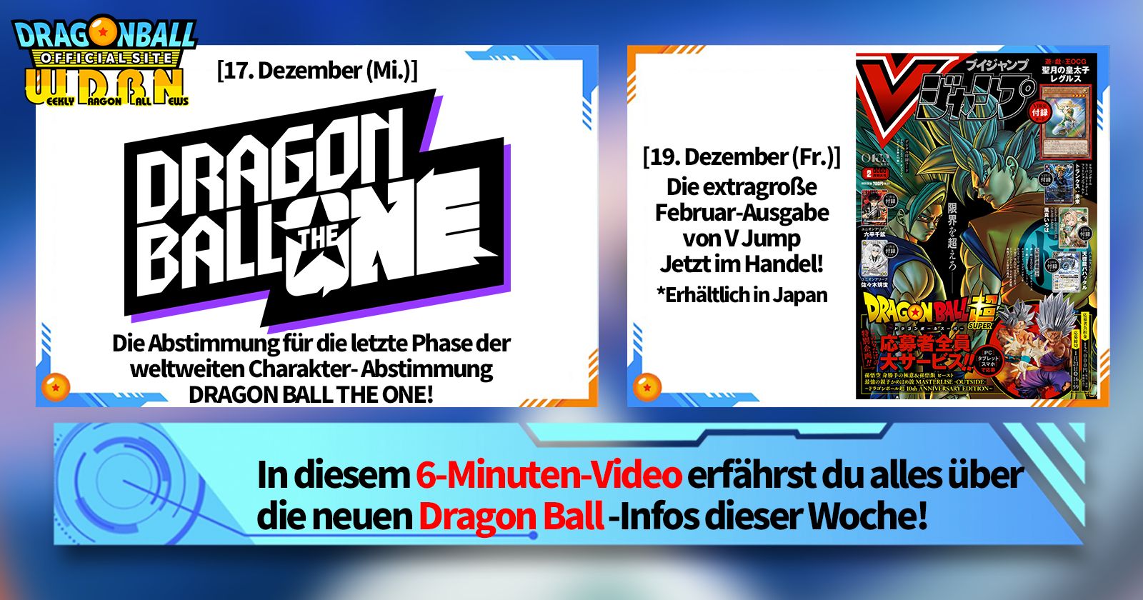 [15. Dezember] Weekly Dragon Ball News -Sendung!
