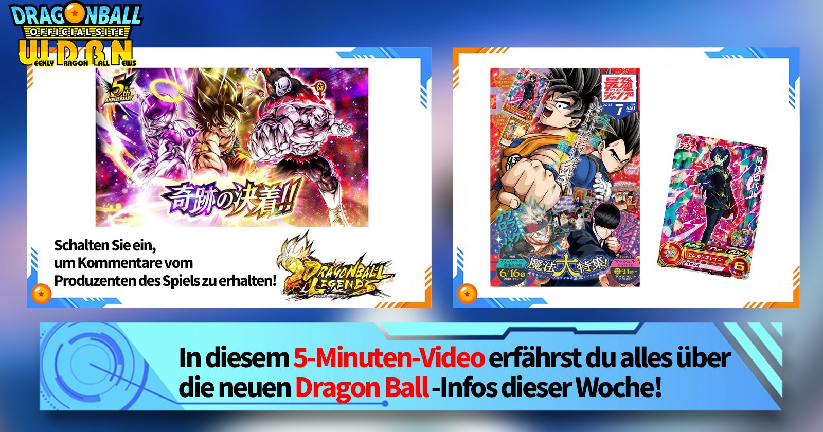 [29. Mai] Weekly Dragon Ball News !