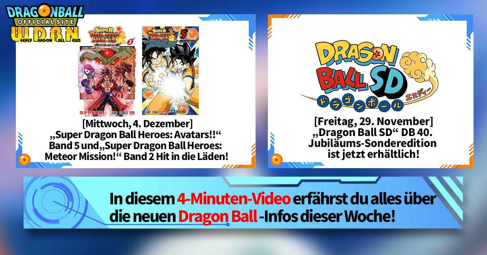 [2. Dezember] Weekly Dragon Ball News !