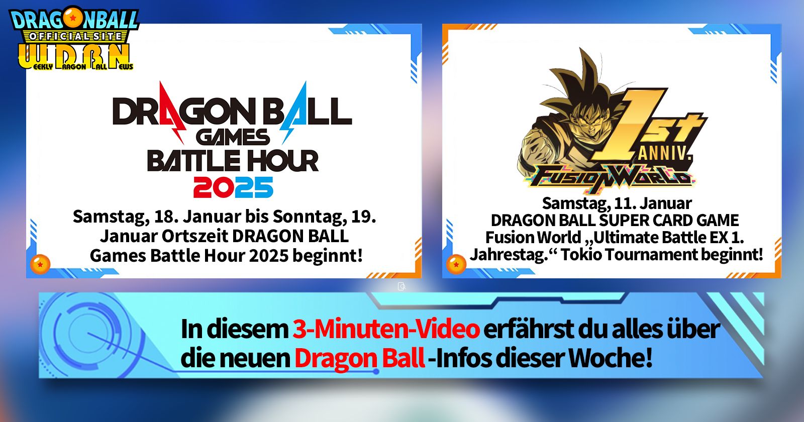 [6. Januar] Weekly Dragon Ball News !