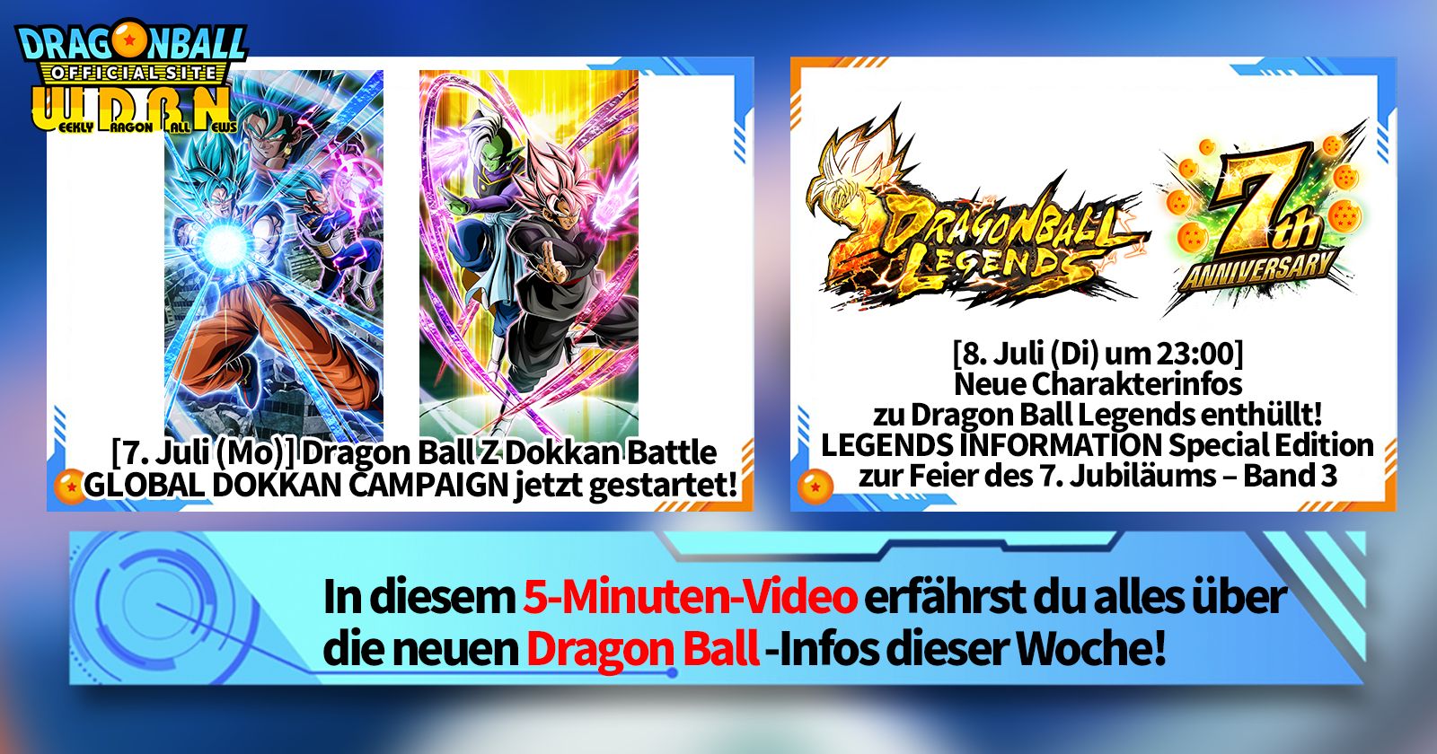 [7. Juli] Weekly Dragon Ball News !