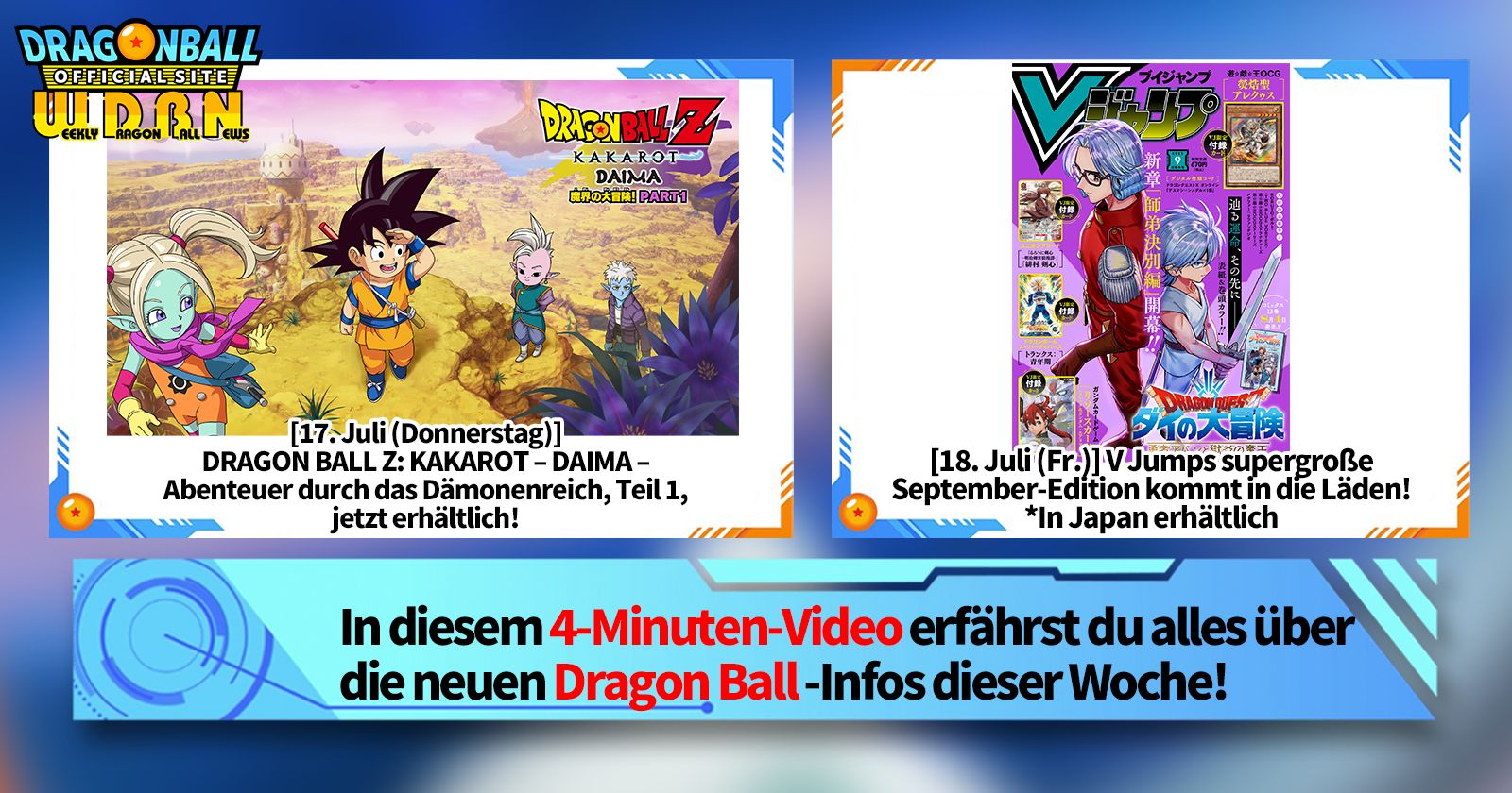 [14. Juli] Weekly Dragon Ball News !