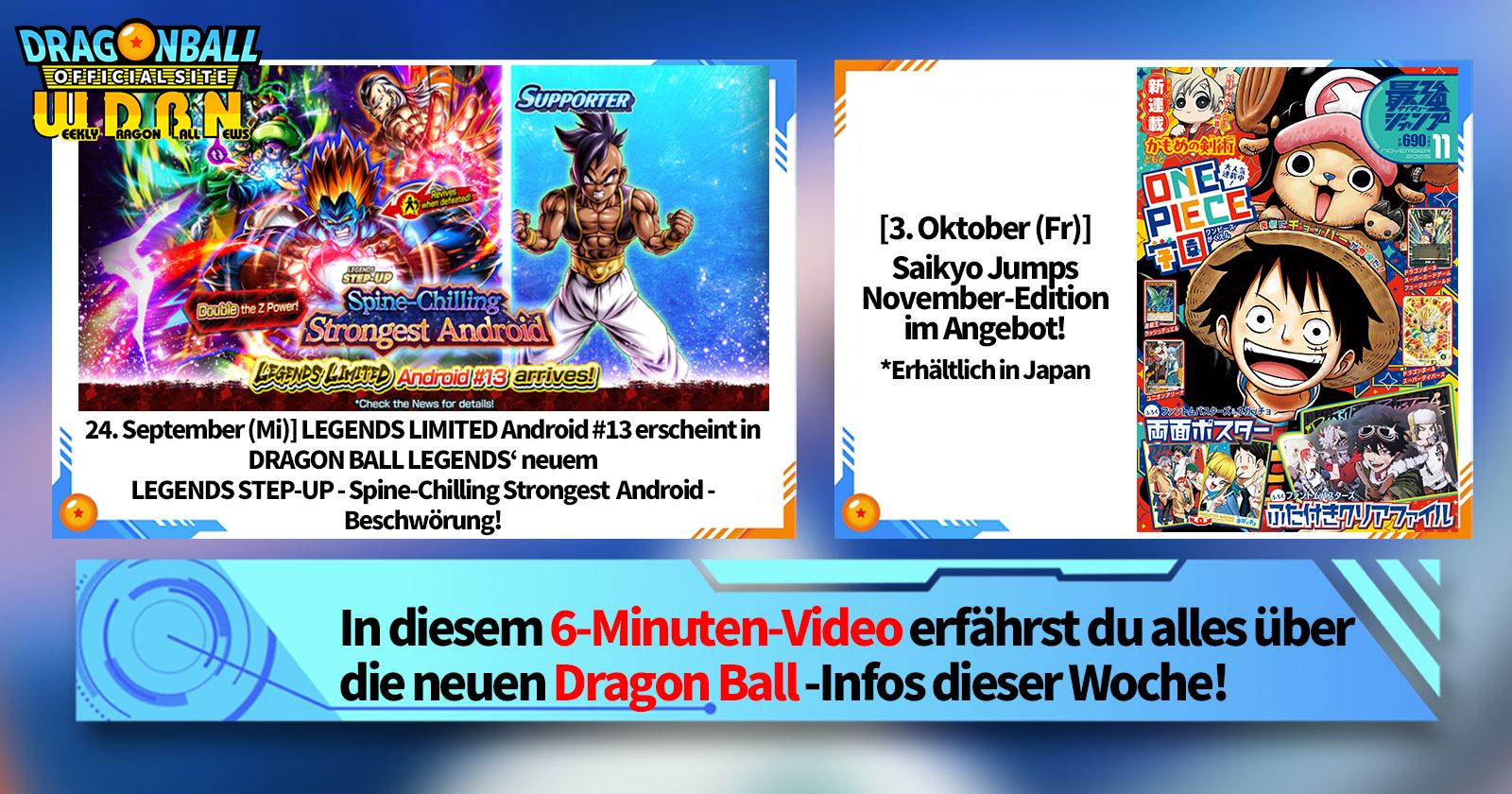 [29. September] Weekly Dragon Ball News !