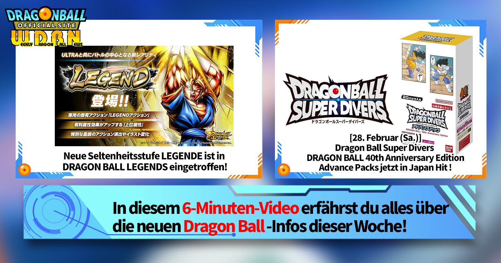 [16. Februar] Weekly Dragon Ball News -Sendung!