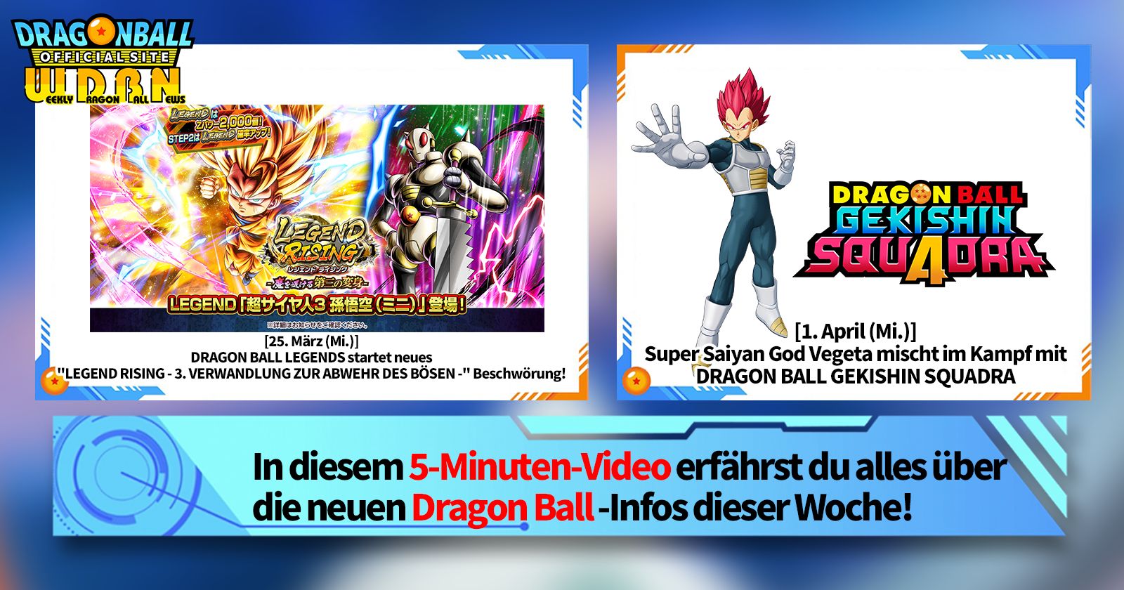 [30. März] Weekly Dragon Ball News -Sendung!