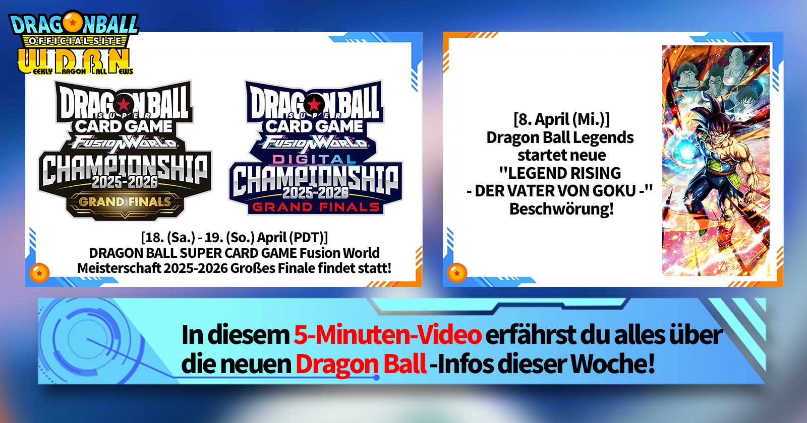 [13. April] Weekly Dragon Ball News -Sendung!