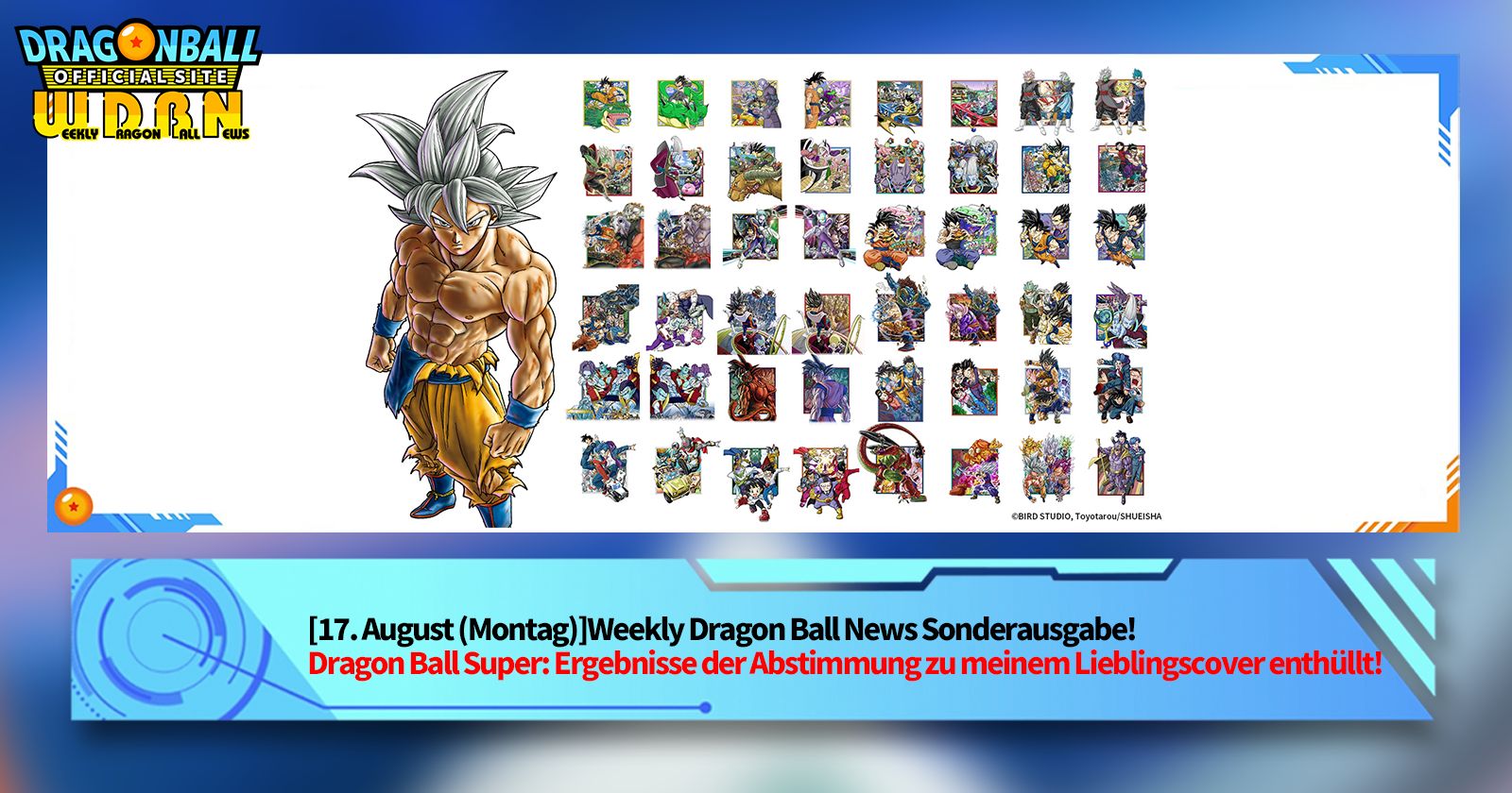 [17. August] Weekly Dragon Ball News Sonderausgabe! Dragon Ball Super: Ergebnisse der Abstimmung zu meinem Lieblingscover enthüllt!