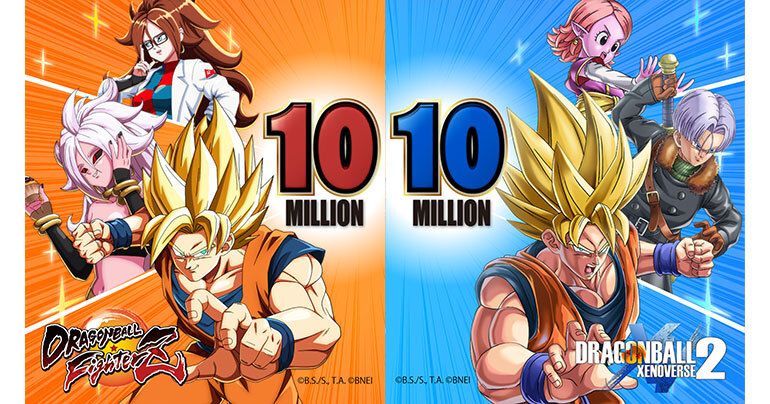 Kampagnen jetzt in Dragon Ball FighterZ und Dragon Ball Xenoverse 2 zur Feier von 10 Millionen verkauften Exemplaren!