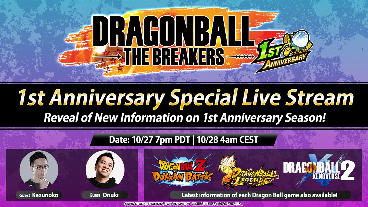 Staffel 4 von DRAGON BALL: THE BREAKERS steht vor der Tür! Neue Informationen in der Sondersendung zum 1. Jubiläum mit 4 Dragon Ball -Spielen enthüllt!